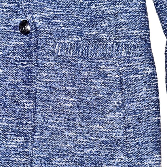 Talbots Tweed Double Breasted Blazer Women's Size 2 Blue White Pockets NWT - Picture 5 of 9